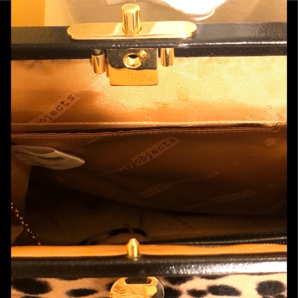 NECESSARY OBJECTS Faux leopard Fur Satchel. - Picture 5 of 16